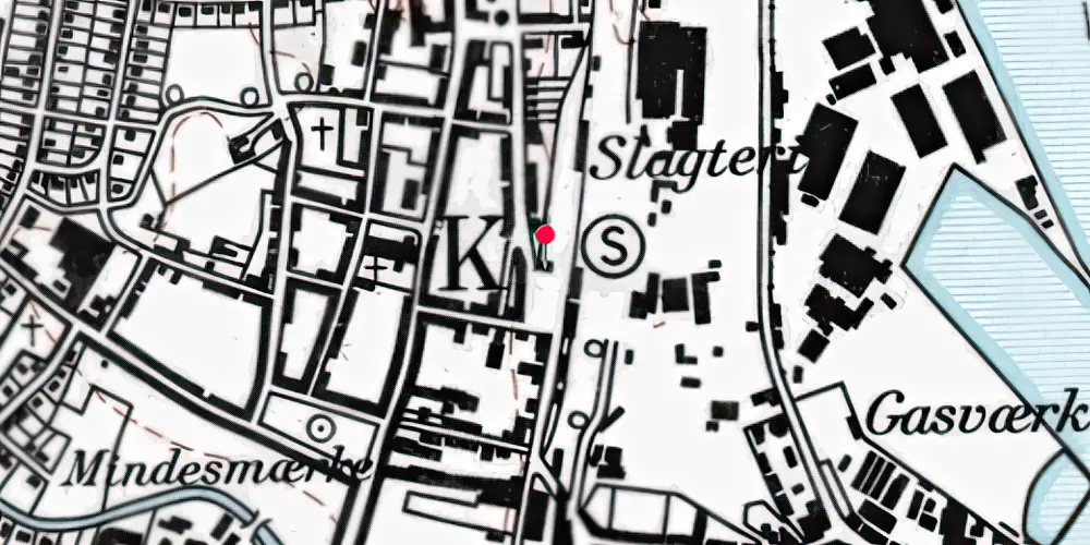 Historisk kort over Køge Vest Station Historisk kort over Køge Vest Station