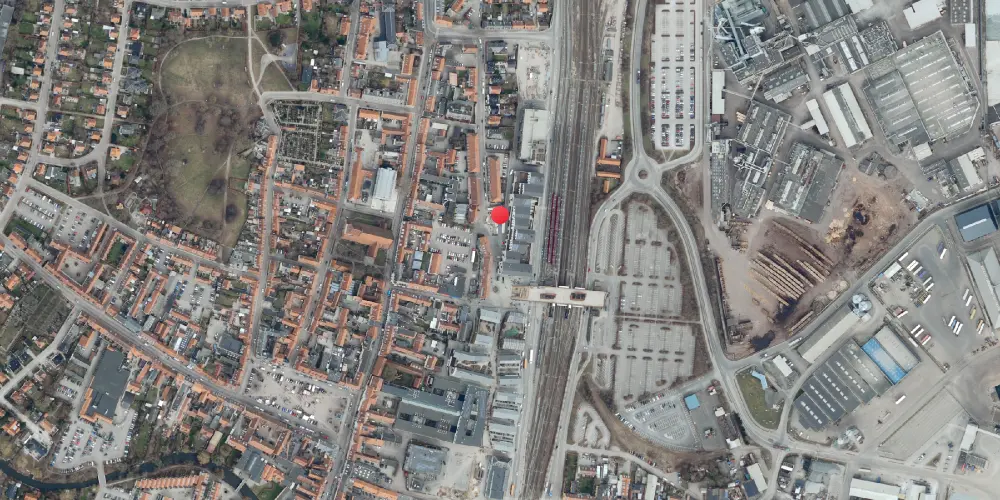 Historisk kort over Køge Vest Station Historisk kort over Køge Vest Station
