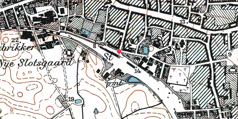 Historisk kort over Holbæk Station