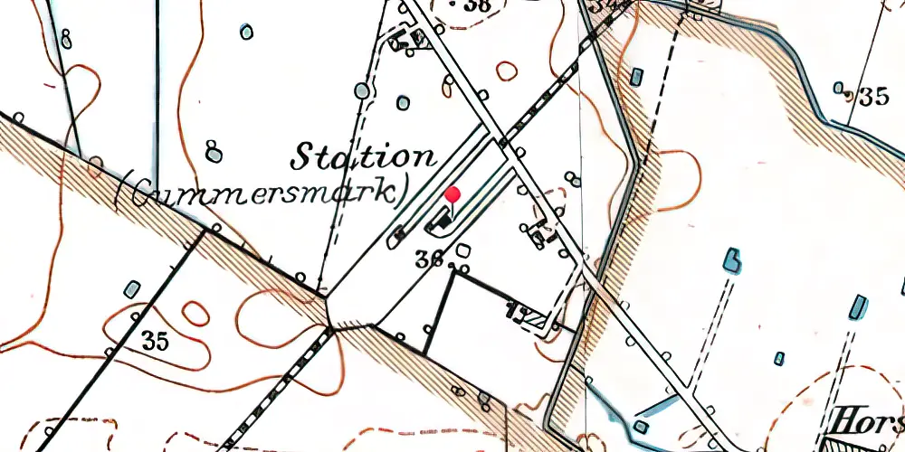 Historisk kort over Gummersmark Station Historisk kort over Gummersmark Station
