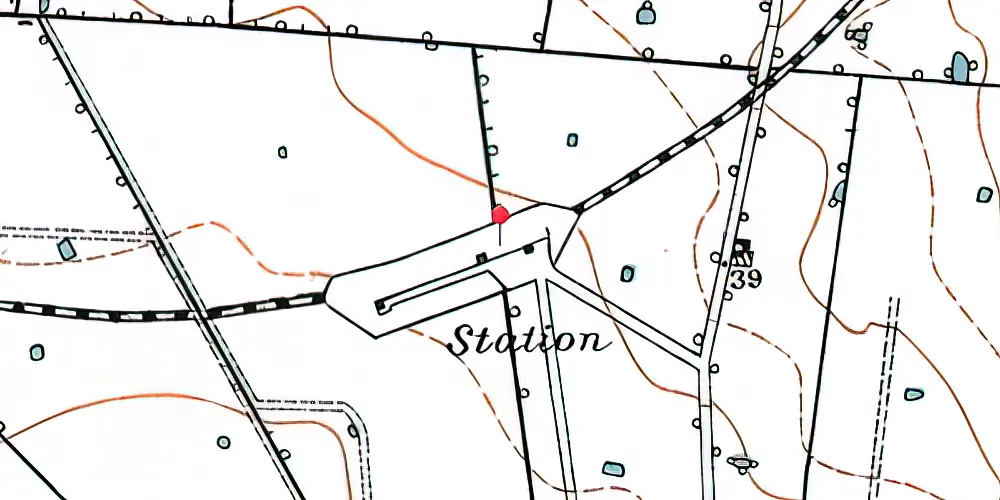 Historisk kort over Ørslev Station Historisk kort over Ørslev Station
