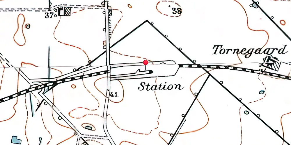 Historisk kort over Farendløse Station Historisk kort over Farendløse Station