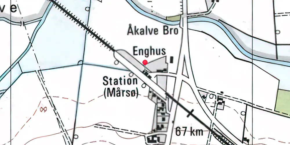 Historisk kort over Mårsø Station Historisk kort over Mårsø Station