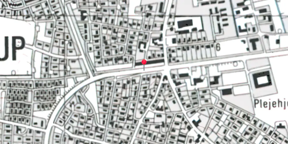 Historisk kort over Gistrup Station Historisk kort over Gistrup Station