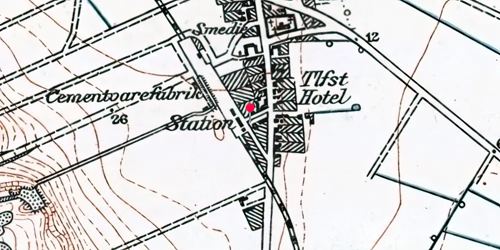 Historisk kort over Storvorde Station Historisk kort over Storvorde Station