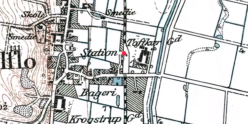 Historisk kort over Sejlflod Station Historisk kort over Sejlflod Station
