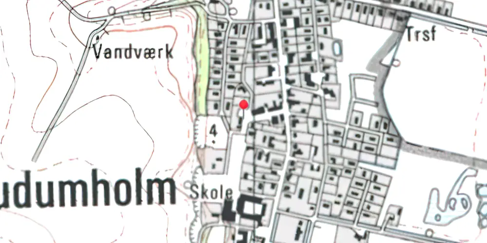 Historisk kort over Gudumholm Station Historisk kort over Gudumholm Station