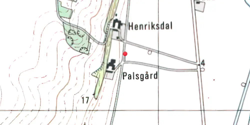 Historisk kort over Palsgaard Trinbræt Historisk kort over Palsgaard Trinbræt