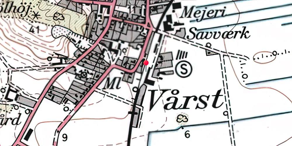 Historisk kort over Vaarst Station Historisk kort over Vaarst Station