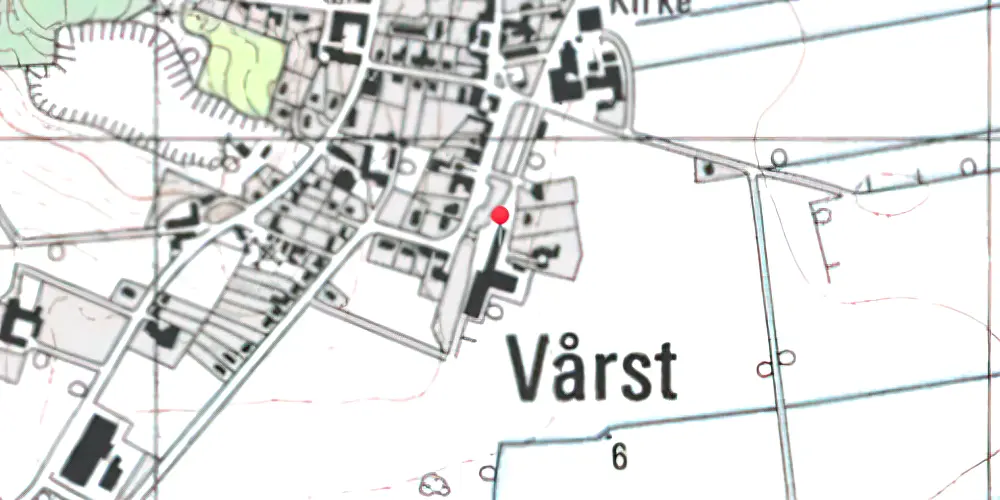 Historisk kort over Vaarst Station Historisk kort over Vaarst Station