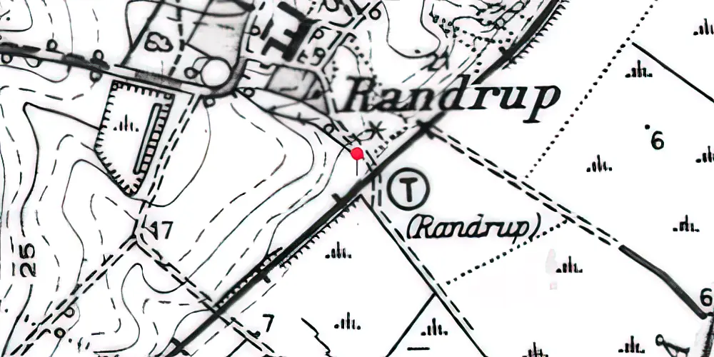 Historisk kort over Randrup Trinbræt Historisk kort over Randrup Trinbræt