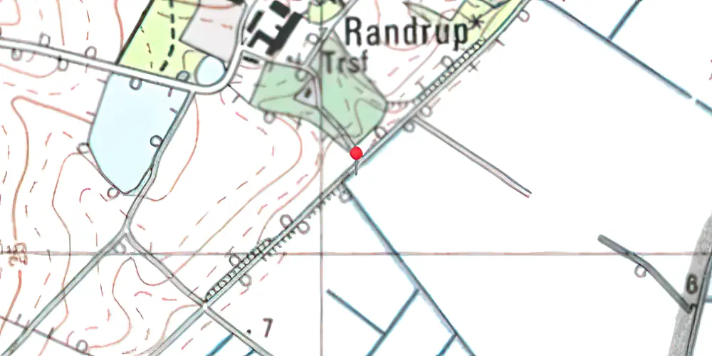 Historisk kort over Randrup Trinbræt Historisk kort over Randrup Trinbræt