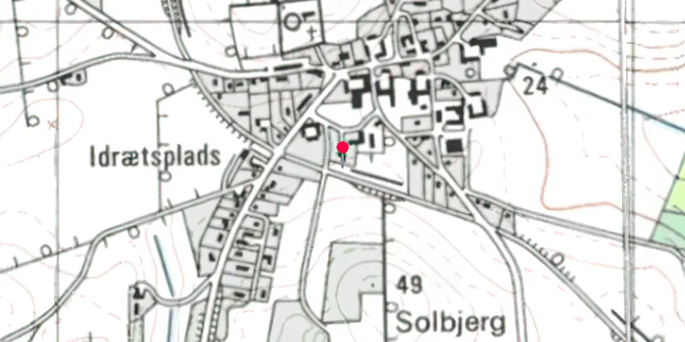 Historisk kort over Solbjerg By Trinbræt Historisk kort over Solbjerg By Trinbræt