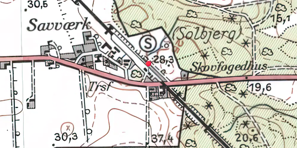 Historisk kort over Solbjerg (Himmerland) Station Historisk kort over Solbjerg (Himmerland) Station
