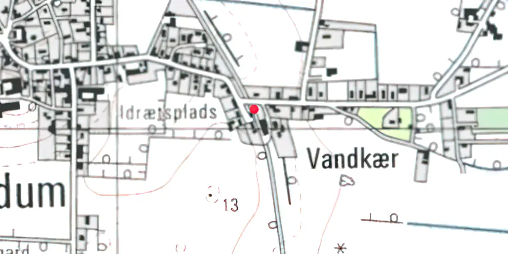 Historisk kort over Veddum Station Historisk kort over Veddum Station