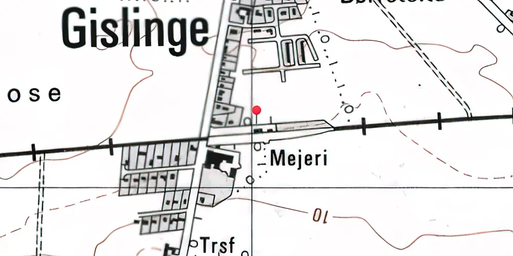 Historisk kort over Gislinge Station Historisk kort over Gislinge Station