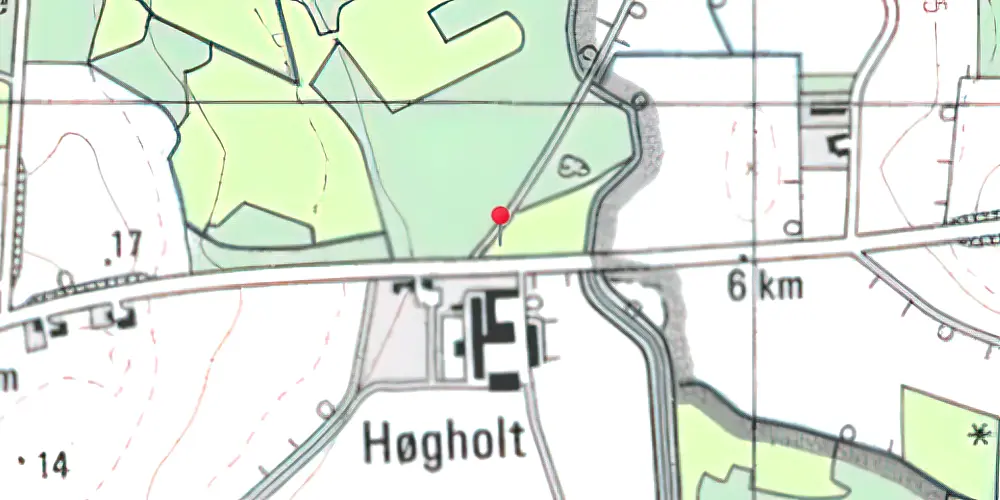 Historisk kort over Høgholt Trinbræt Historisk kort over Høgholt Trinbræt