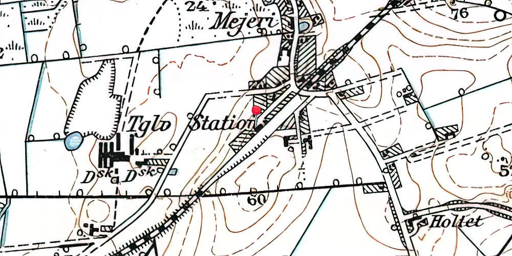 Historisk kort over Visborg Station Historisk kort over Visborg Station