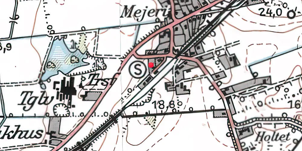 Historisk kort over Visborg Station Historisk kort over Visborg Station