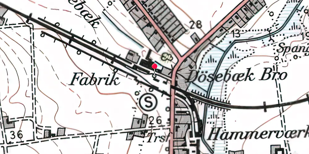 Historisk kort over Godthåb Station Historisk kort over Godthåb Station