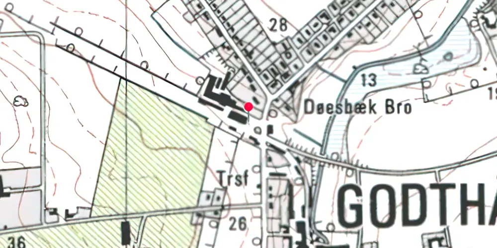 Historisk kort over Godthåb Station Historisk kort over Godthåb Station
