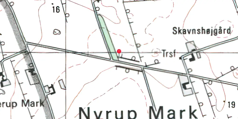 Historisk kort over Nyrup Mark Trinbræt Historisk kort over Nyrup Mark Trinbræt