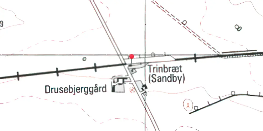 Historisk kort over Sandby Trinbræt