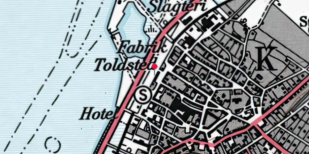 Historisk kort over Nibe Station Historisk kort over Nibe Station