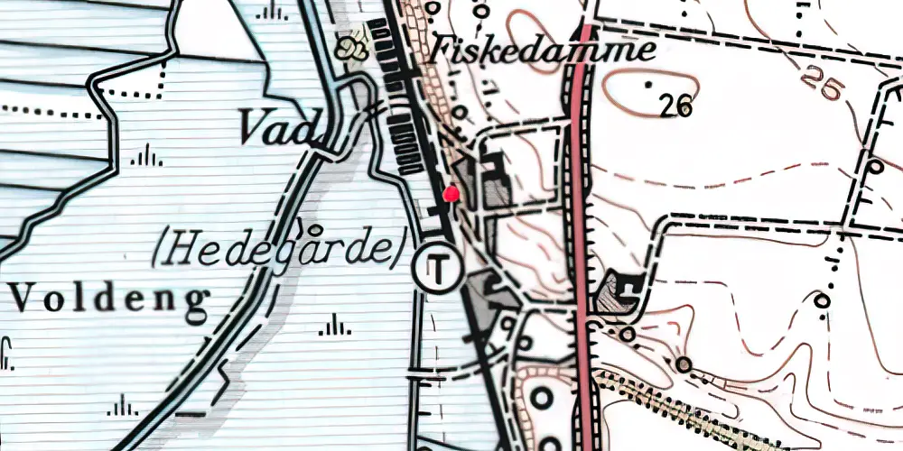 Historisk kort over Hedegaarde Trinbræt Historisk kort over Hedegaarde Trinbræt