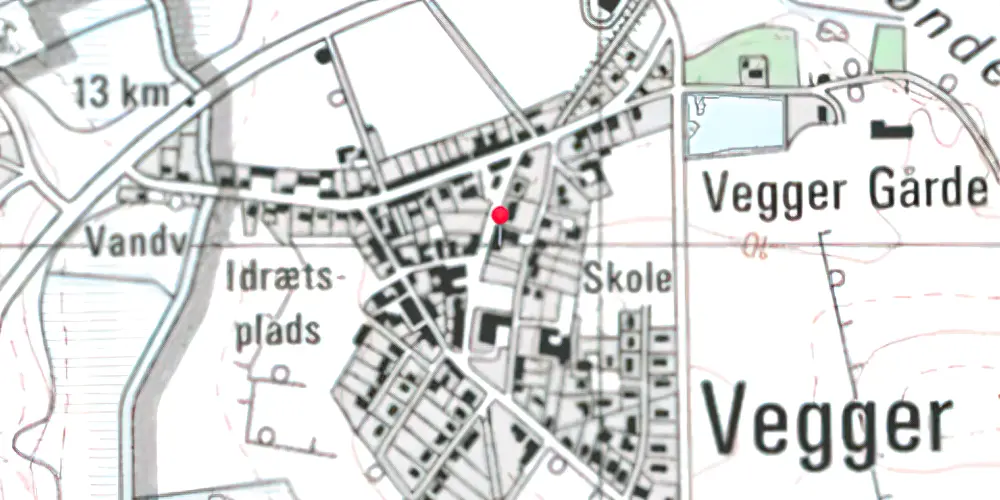 Historisk kort over Vegger Station Historisk kort over Vegger Station