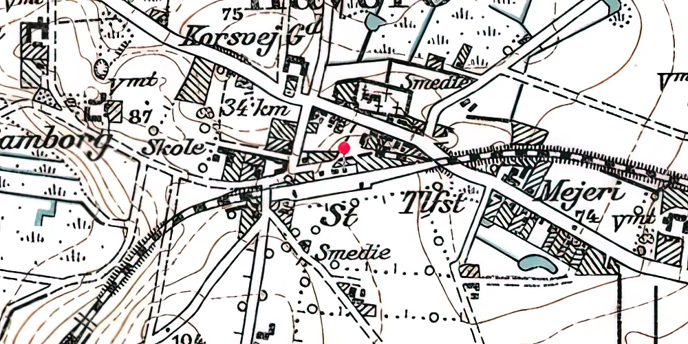 Historisk kort over Havbro Station Historisk kort over Havbro Station