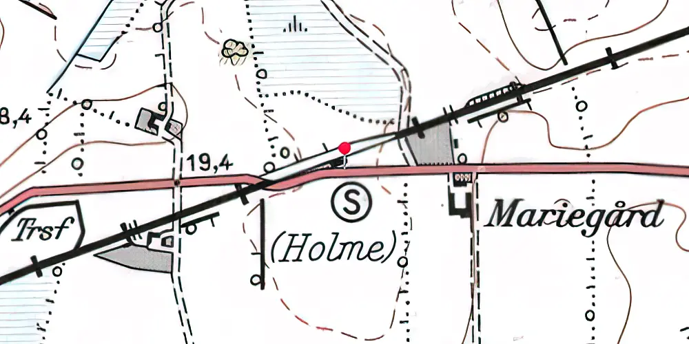 Historisk kort over Holme Station Historisk kort over Holme Station