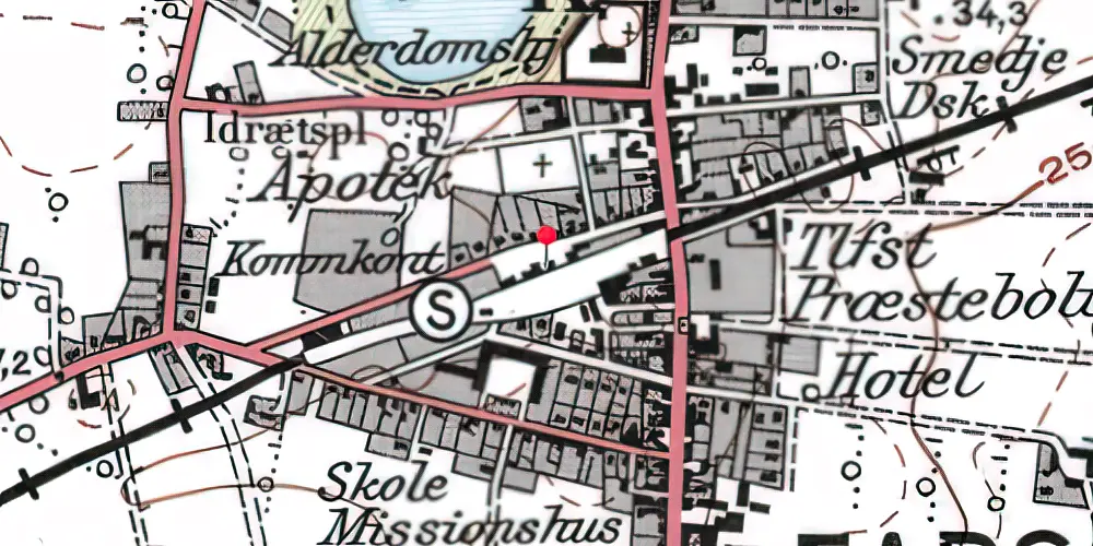 Historisk kort over Farsø Station Historisk kort over Farsø Station