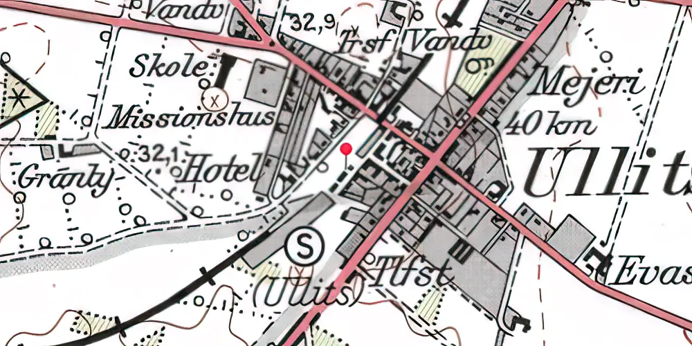 Historisk kort over Ullits Station Historisk kort over Ullits Station