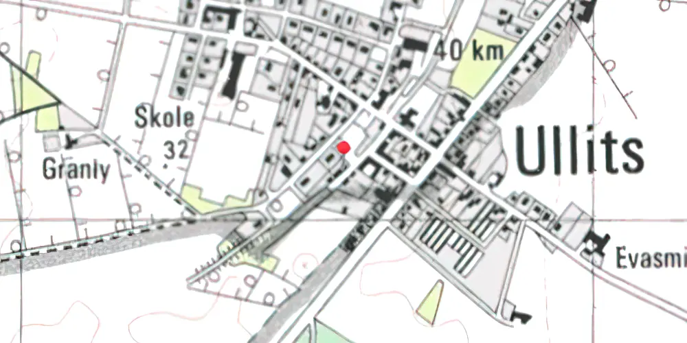 Historisk kort over Ullits Station Historisk kort over Ullits Station