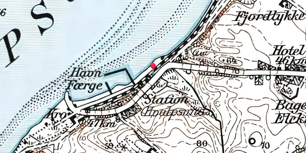 Historisk kort over Hvalpsund Station Historisk kort over Hvalpsund Station