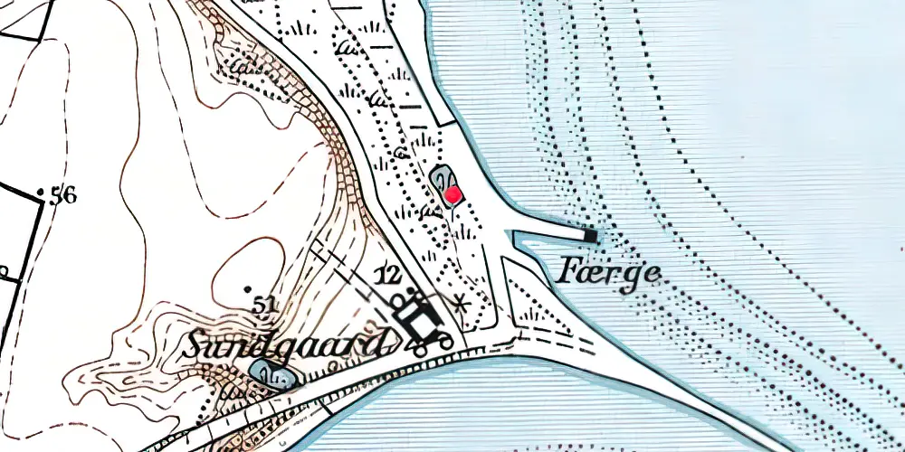 Historisk kort over Sundsøre Godsstation Historisk kort over Sundsøre Godsstation