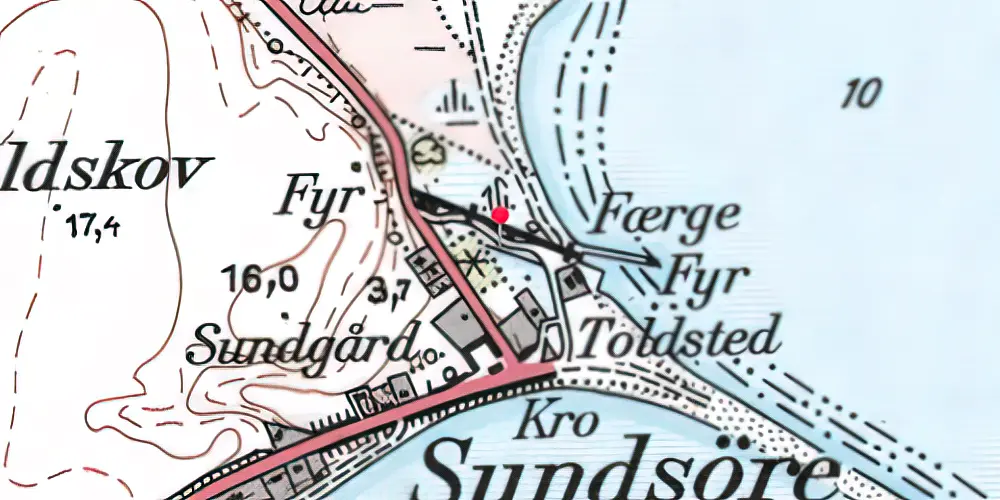 Historisk kort over Sundsøre Godsstation