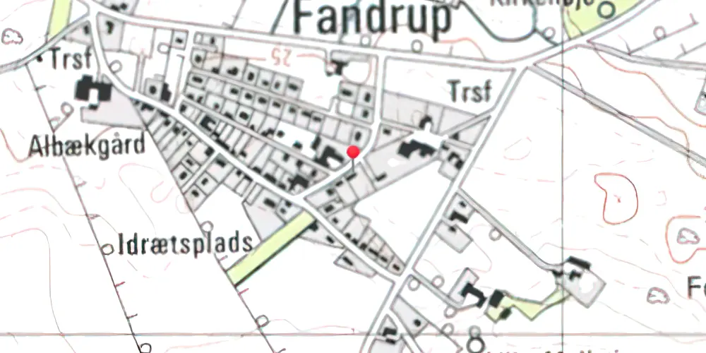 Historisk kort over Fandrup Station Historisk kort over Fandrup Station