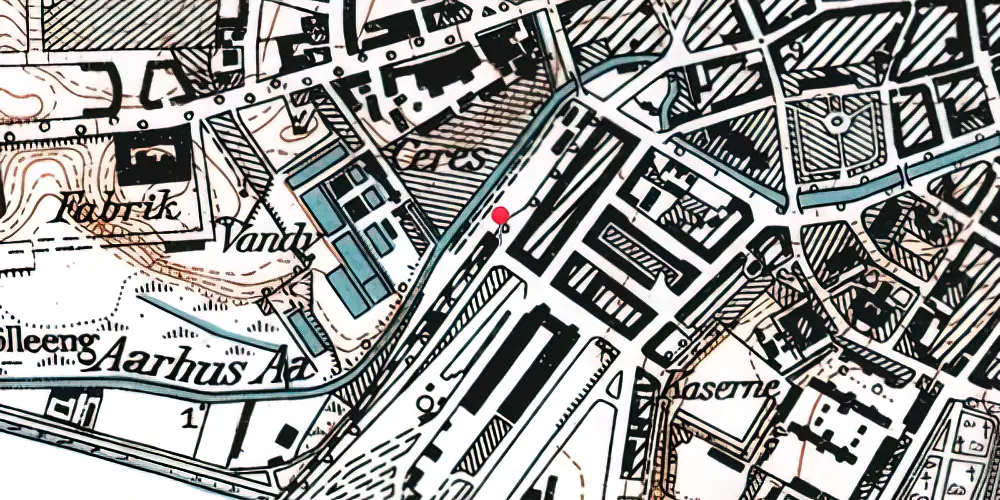Historisk kort over Hammelbanegården (Aarhus) Station Historisk kort over Hammelbanegården (Aarhus) Station