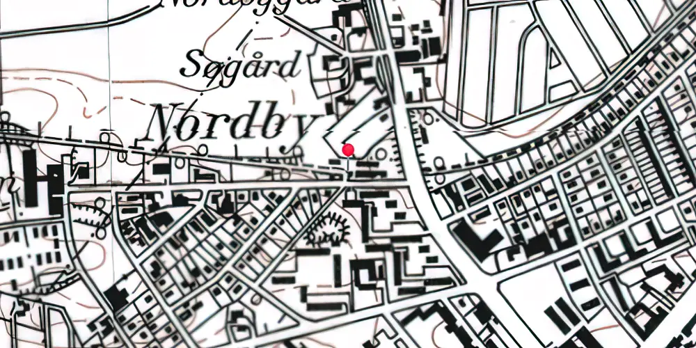 Historisk kort over Viby Nord Jylland Station Historisk kort over Viby Nord Jylland Station
