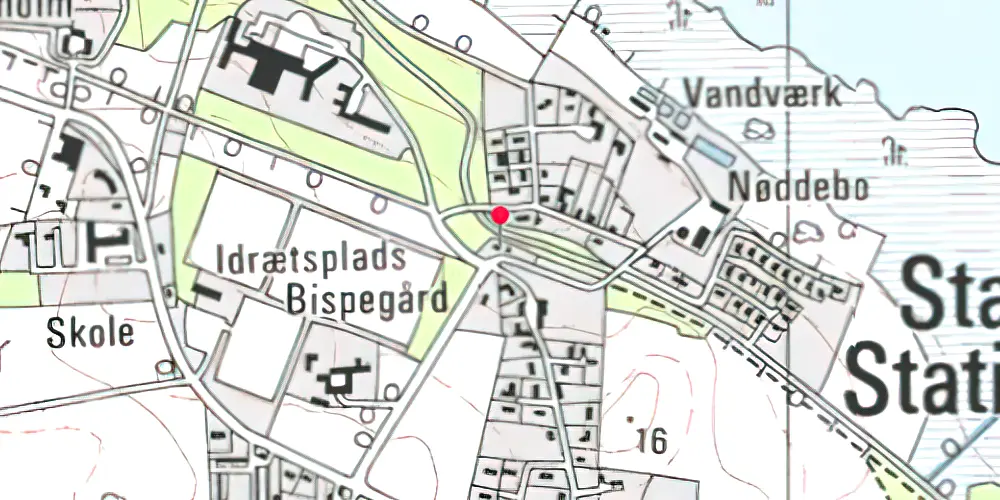 Historisk kort over Stavtrup Station Historisk kort over Stavtrup Station