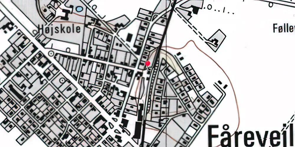 Historisk kort over Fårevejle Station Historisk kort over Fårevejle Station