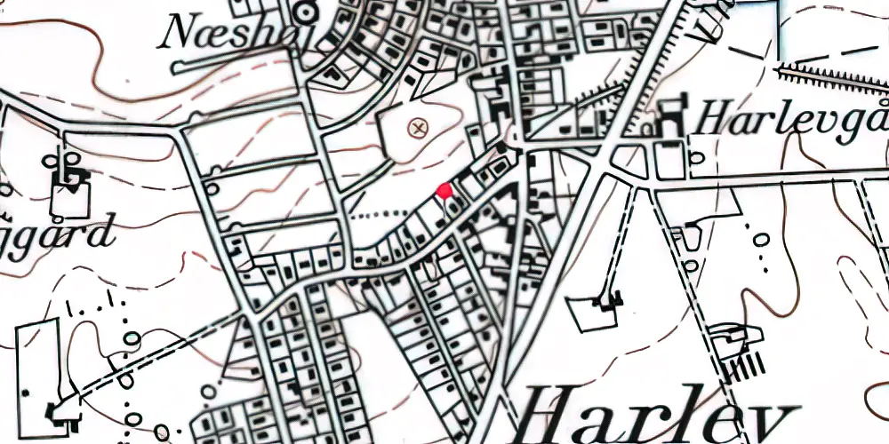Historisk kort over Harlev Station Historisk kort over Harlev Station