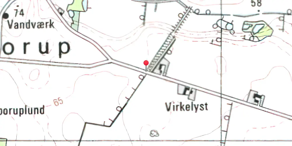 Historisk kort over Farrevejen Trinbræt Historisk kort over Farrevejen Trinbræt