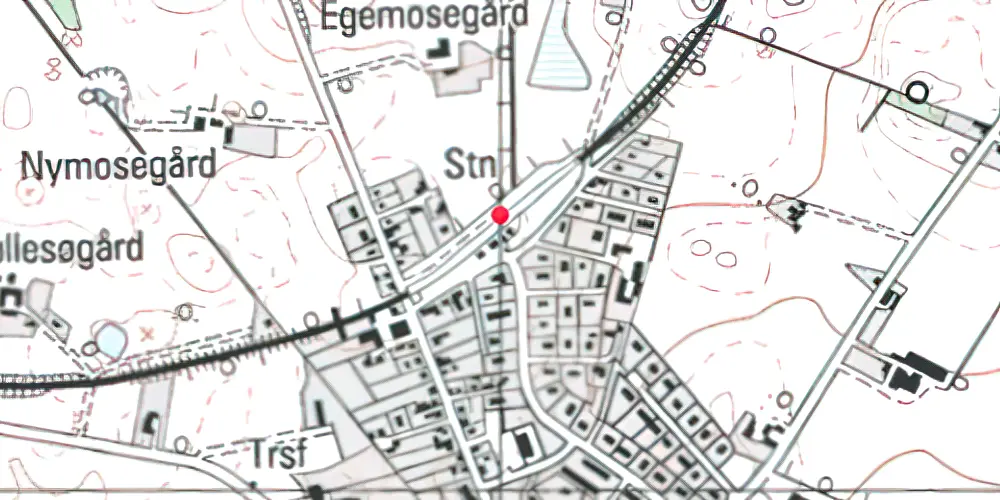 Historisk kort over Grevinge Station Historisk kort over Grevinge Station