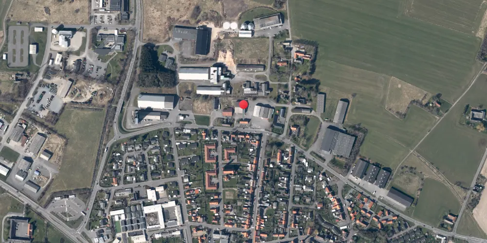 Historisk kort over Aakirkeby Station Historisk kort over Aakirkeby Station