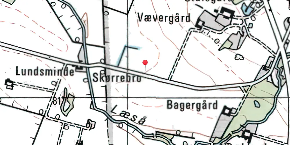Historisk kort over Skørrebro Trinbræt Historisk kort over Skørrebro Trinbræt