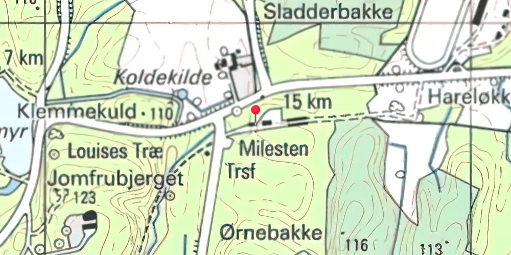 Historisk kort over Christianshøj Trinbræt med Sidespor Historisk kort over Christianshøj Trinbræt med Sidespor