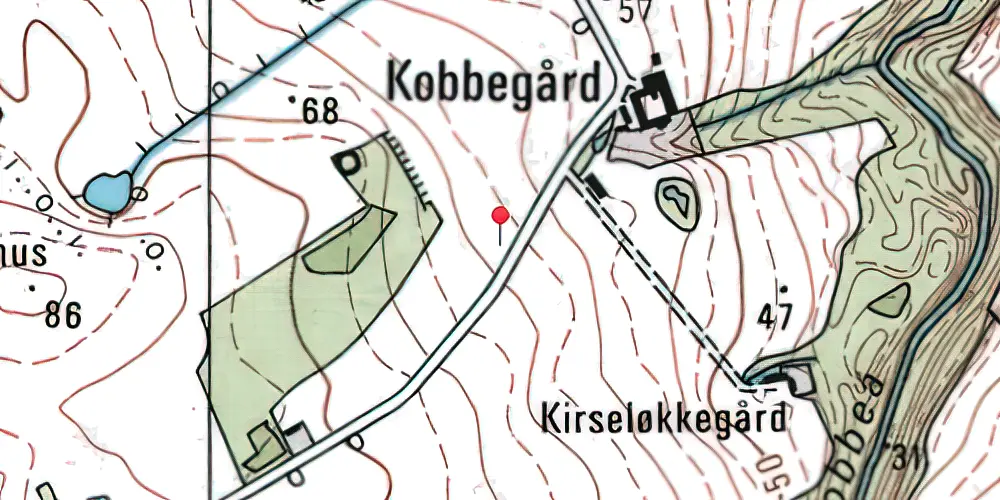 Historisk kort over Stavehøl Trinbræt